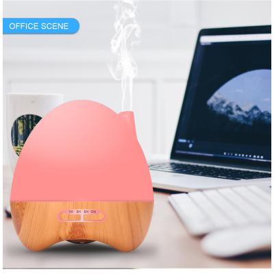 China PREMIUM Cute Ultrasonic Wooden Grain Dark Electric Aromatherapy 300ml Essential Oil Diffuser/Oil Light Defuser for sale