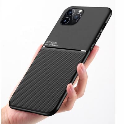 China Magnetic Slim Anti-drop Phone Case For Men Business Moire Pattern Soft TPU Cover For iPhone 13 12 11 pro Xr Xs 8 7 Max Plus SE2 for sale