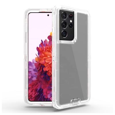 China Shockproof Clear Heavy Duty Case For Samsung S22 Plus Shockproof Galaxy S21 S20 Plus Ultra Cover Galaxy S21 S20 Plus Defender Military Grade 3 Layers for sale