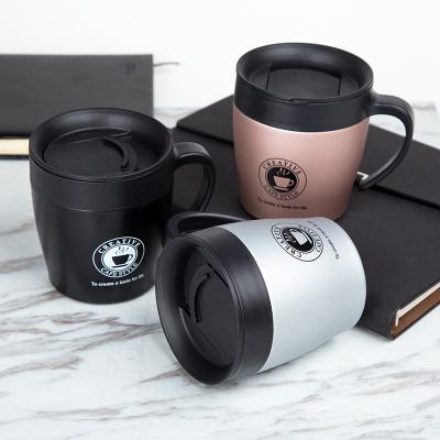 China Viable Vacuum Steel Bottle With Handle Water Bottle For Hot Drinks With Logo Wholesale Price Good Quality Lid Customized Coffee Mug for sale