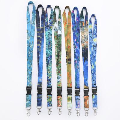 China Colorful Woven Nylon Host Style Medal Ribbon Sublimation Lanyard With Logo Custom for sale