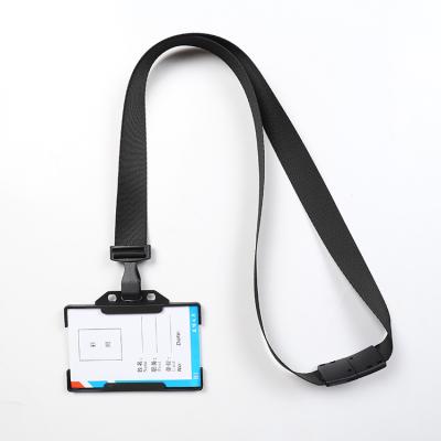 China Promotional Trade Show Work ID Card Holder Hard Plastic Lanyard With Custom Logo for sale