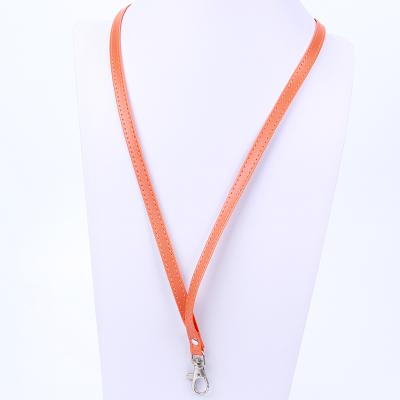 China High Quality And Cheap Custom Pure Color Card Holder ID PU Gift Lanyard for sale