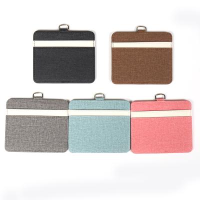 China New Fashion Style PU ID Card Holder Waterproof Wide Durable Business Card Holder For Three Card Positions for sale