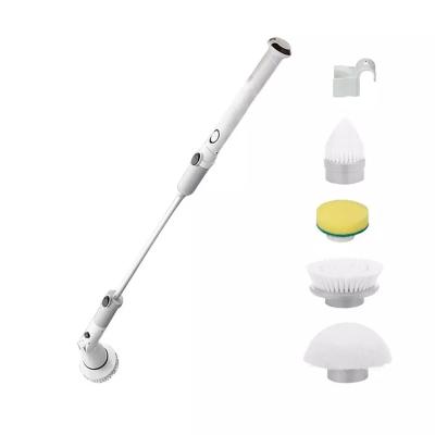 China Sustainable Hot Selling Electric Spin Scrubber Sweep Long Handle Retractable Floor Brush For Home Use for sale