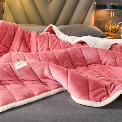 China Wholesale Anti-Static Soft Fuzzy Plush Fluffy Reversible Sherpa Flannel Blanket For All Seasons for sale