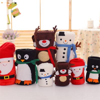 China Lovely Simple Cartoon Kids Animals Soft Woolen Warm Blankets For Winter for sale