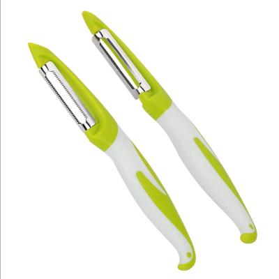 China Stored Green KL-14 Gear Planing Peeler Knife Stainless Steel pp Vegetable Slicer Portable Multifunctional Peeler Knife Instruments for sale