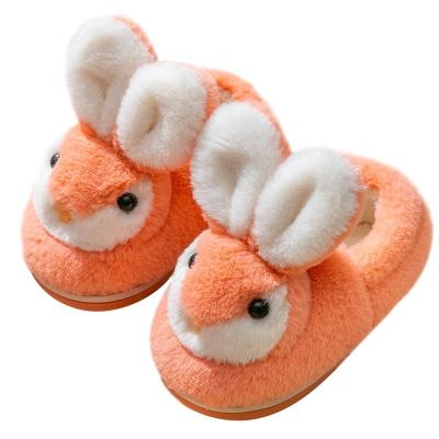 China ZHUBABA Rabbit New Winter Character Thermal Children's Wholesale Indoor Home Cotton Heel Slippers Cute Cartoon Boys Girls for sale