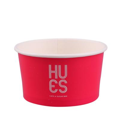 China Food Grade Disposable Custom Printed Disposable Ice Cream Container Paper Gelato Cups for sale