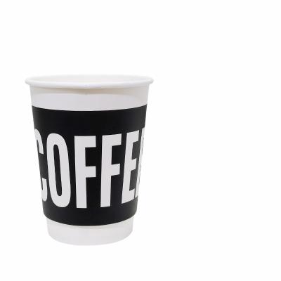 China Custom Printed Disposable Disposable Recycle Double Wall Coffee Hot Paper Cups With Logo for sale