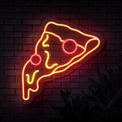 China Shine Heavy Duty Pizza Neon Sign Advertising 12v Home Decoration Pizza Neon Sign Flashing Led Neon Making for sale