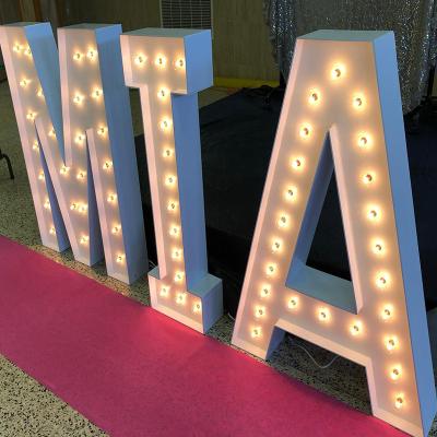 China Other Hot Sale New Wedding Waterproof Decorations Customized Outdoor Led Metal Marquee Letters Sign 3ft for sale