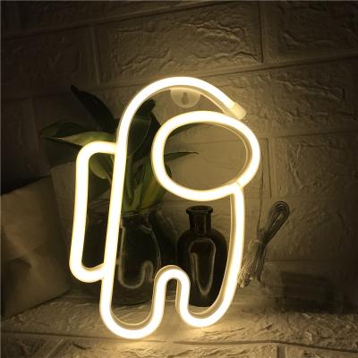 China Warm White Shape Bedroom Astronaut New Arrival Table Lamp Decorations Neon Lights Night Home Lamp for sale