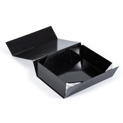 China ZL Recyclable Customized Luxury Wig Hair Shoe Scarf Clothing Packaging Flat Packing Foldable Cardboard Paper Gift Boxes With Magnetic Lid for sale