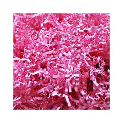 China Moisture Proof Pink Shredded Fold Paper Filler Wedding Flower Basket for sale