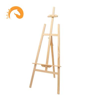 China Light Weight 1.5M Solid Wood Easel Adjustable Folding Sketch Rise and Fall Easel for sale