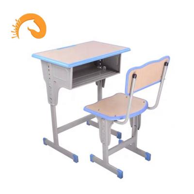 China Adjust Height Factory Price Height Adjustable School Office Furniture Assemble Study Table And Chair for sale