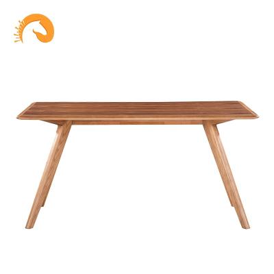 China Easy Compile 2020 Long White Piece Square Oak Dining Table Restaurant Modern Dining Tables New Design Solid Wood Furniture for sale