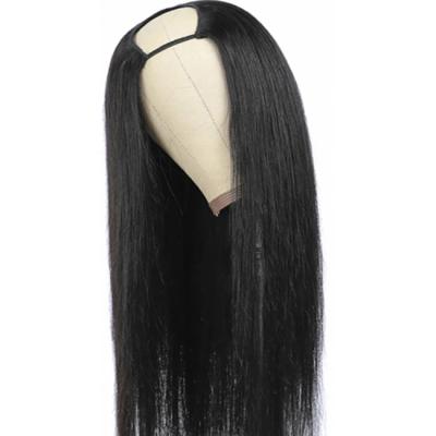 China Silky Straight Malaysian Bone Wave Human Hair Wigs For Women Glueless Remy Cheap Human Hair U Part Wigs 150% Natural Color U Part Wigs for sale