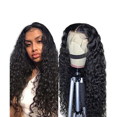 China Transparent Lace Front Wigs Water Wave Human Hair Wigs For Women Color T Shape Deep Wave Water Wave Lace Front Human Hair Wigs Middle Part for sale