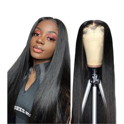 China Silky Straight Brazilian Hair 4x4 Straight Wigs For Natural Color Women Full Lace Closure Wig Ready Current Seller With Low Price for sale