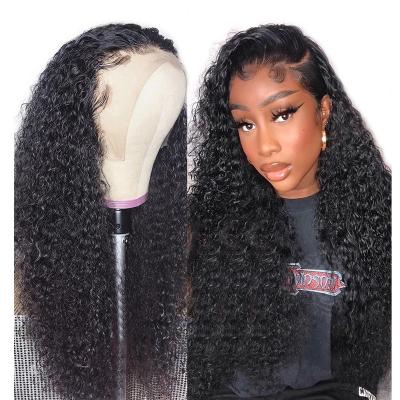 China Jerry Curl 30 Brazilian Remy 32 Inch 13x6 Frontal Human Hair Lace Wigs Deep Curly Transparent Lace Front Wigs HD Wig for sale