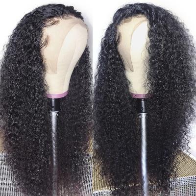 China Deep Curly Transparent Lace Front Wigs Brazilian Remy Virgin 13x6 Wigs Jerry Curl 12A Full Lace Curly Frontal Wigs Wholesale HD Hair for sale