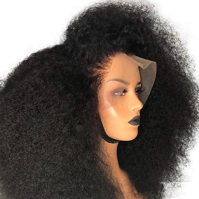 China Afro Kinky Curly Wig Mongolian Kinky Curly 12A 13x6 Lace Front Human Hair Wigs For Black Women Pre Plucked 150 Density Remy Hair Wigs for sale