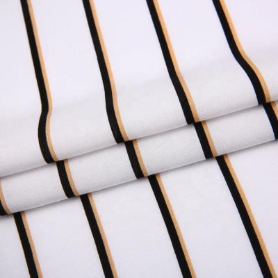 China New Shrink-Resistant Fashion Woven Rayon Printed Stripe 100% Cotton Poplin Fabric For Apparel Price for sale