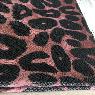 China Memory fashional FDY animal print foil knit tela for women dress for sale