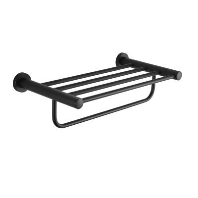 China Heater Hotel Rack Bathroom Towel Shelf Rack 304 Stainless Steel Wall Mounted Bathroom Towel Rack for sale