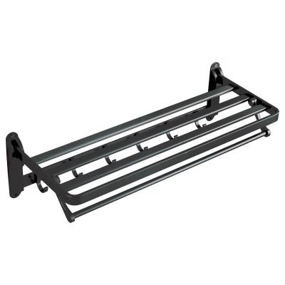 China Modern Wall Hanging Fashion Two Layers Towel Bar Rack 230mm Width ODM Lathe Bar Rack Towel Rack For Toliet for sale