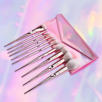 China Angular Blush Free Samples Cosmetics 10pcs Eyeshadow Brushes Professional Beauty Tools Makeup Set Brush for sale