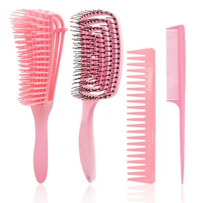 China New 4pcs/set Salon Hairdressing Tail Comb Anti Carbon Static Comb Hair Styling Brush Comb Set for sale