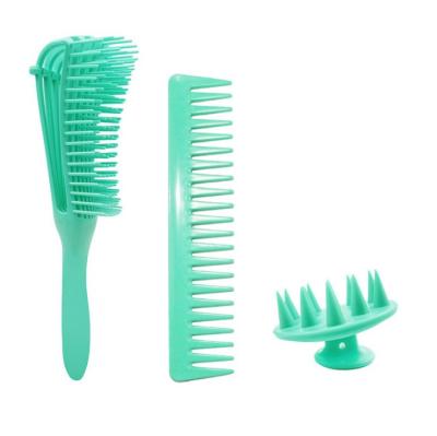 China Salon Luxury Massage Comb White Diamond Tooth Comb Edge Brushes For Perfect Comb Set for sale