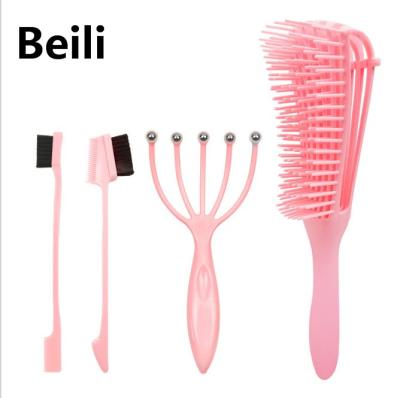 China Salon Detangling Brush Detangle Brush For Hair Detangling Hair Brush Custom Logo for sale