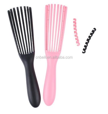 China Salon Hair Detangler Brush For Curly Hair Wet Hair Brush Scalp Massage Comb for sale