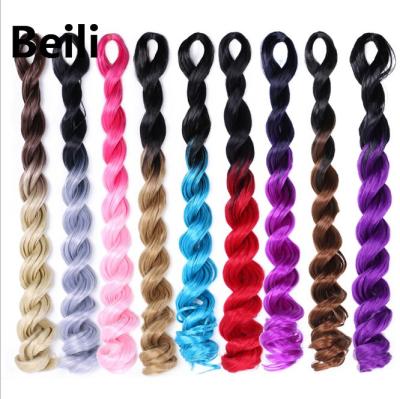 China Cheap Synthetic Yaki Hair Extension Two Tone Ombre Color Jumbo Braiding Hair Braid, Wholesale Crochet Braid Hair for sale