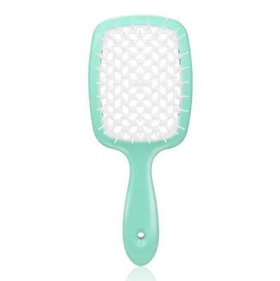 China Amazon Cavity Comb Hair Brush Mesh Duct Cavity Wet & Dry Comfortable Detangling Hair Brush for sale