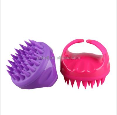 China Waterproof Manual Hair Brush Silicone Hair Scalp Massage Shampoo Brush For Hair Growth for sale