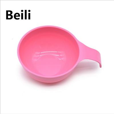 China Durable Private Label Salon Custom Plastic Accessories Tinting Bowl Hair Color Dye Set Mixing Bowl With Brush for sale