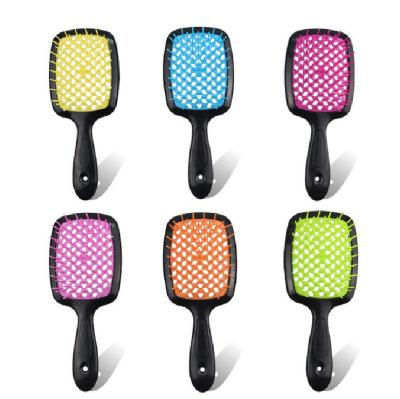 China Hot Selling Home Massage Hollow Comb Wet Dry Mesh Comb Fluffy Styling Comb for sale