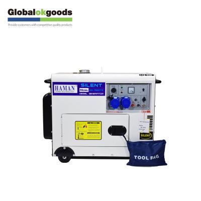 China Portable 7KVA Home Used Diesel Generator Silent Generator 16L for sale