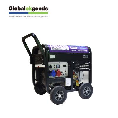 China 10 KVA 7KVA Portable Diesel Generator Open Type For Sale With Good Price 21L for sale