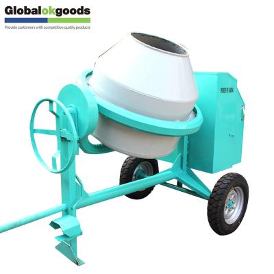 China Construction Material Shops Portable Concrete Mixer Machine 350L 400L Diesel Small Seft-Loading Concrete Mixer for sale