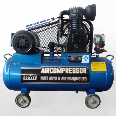 China WILLEST 3hp iron lubricated pump 70 liter tank belt drive portable electric air compressor BHII30E30H80 for sale