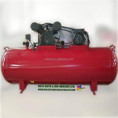 China Willest Lubricated 2 Cylinder 4 Hp 250 Liter Belt Drive Electric Air Compressor BVI55E40H250 for sale