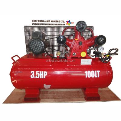 China WILLEST 3.5hp BWII40E35H100F Single Phase Lubricated Electric Belt Driven Air Compressor for sale