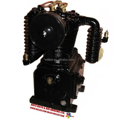 China Willest Lubricated 5.5 Hp Belt Drive Air Compressor Pump Head With Inlet Unloader BC55TC for sale